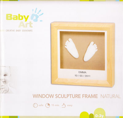 Baby Art. Рамочка с объемными слепками (дерево), производитель Dorel Juvenile, ISBN 322-0-66016-922-1, № 1