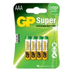 Батарейка GP SUPER LR03 ААА алкалин. 1,50 V блистер, производитель GP (ДжиПи), ISBN 489-1-19900-005-8, № 1