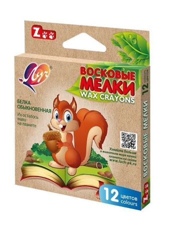 ЛУЧ Карандаши восковые шестигранные 8*90 Zoo Мини, 12 цветов, арт. 12С 865-08, производитель Луч, ISBN 460-1-18500-387-7№ 1