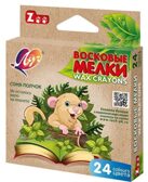 ЛУЧ Карандаши восковые шестигранные 8*90 Zoo Мини, 24 цвета, арт. 12С 866-08, производитель Луч, ISBN 460-1-18500-388-4, № 1