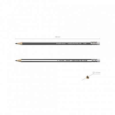 Чернографитный трехгранный карандаш с ластиком MEGAPOLIS HB , арт. 43581, производитель ErichKrause® (Эрих Краузе), ISBN 404-1-48543-581-5№ 3