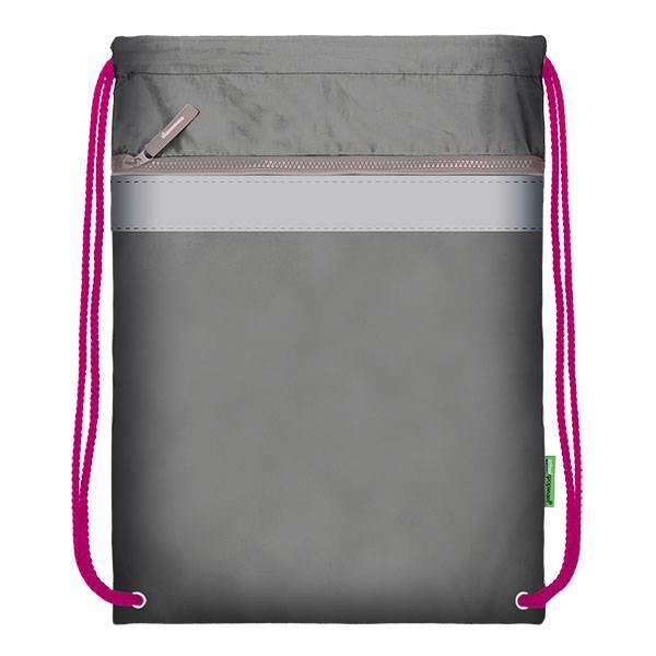Мешок для обуви Creativiki 44х38 см серый, 1 отделение с большим карманом на молнии, для девочек, арт. МО-БОЛД, производитель ФАРМ, ISBN 460-2-72307-689-6, № 1