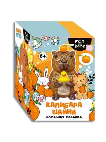 Алмазная мозаика Капибара Шайни Fun and Done, арт. MM54637, производитель Fun and Done, ISBN 626-1-72054-637-5№ 4