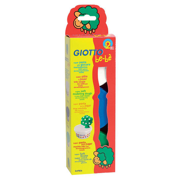 Паста для моделирования Giotto be-be Super Modelling Dough 3*100 гр. (белый, синий, зеленый), арт. 462503, производитель FILA S.p.A. (Фила), ISBN 800-0-82546-252-8, № 1