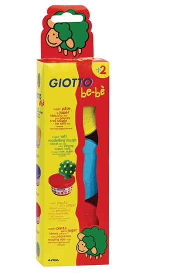 Паста для моделирования Giotto be-be Super Modelling Dough 3*100 гр. (желтый, красный, синий), арт. 462501, производитель FILA S.p.A. (Фила), ISBN 800-0-82546-250-4, № 1
