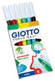 Giotto Утолщенные фломастеры 6 цветов, арт. F453000/453000, производитель FILA S.p.A. (Фила), ISBN 800-0-82545-250-5, № 2