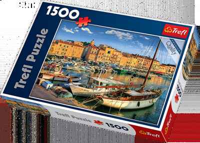 Пазлы Trefl Старый порт в Сен-Тропе, 1500 деталей, производитель Trefl (Трефл), ISBN 590-0-51126-130-1№ 1