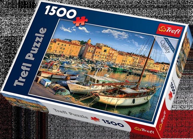 Пазлы Trefl Старый порт в Сен-Тропе, 1500 деталей, производитель Trefl (Трефл), ISBN 590-0-51126-130-1, № 1