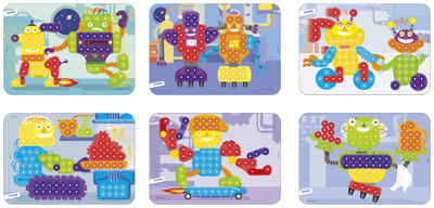 45317 МОЗАИКА PEGS 15 ММ В ЧЕМОДАНЧИКЕ, производитель Miniland (Минилэнд), ISBN 841-3-08245-317-6№ 3