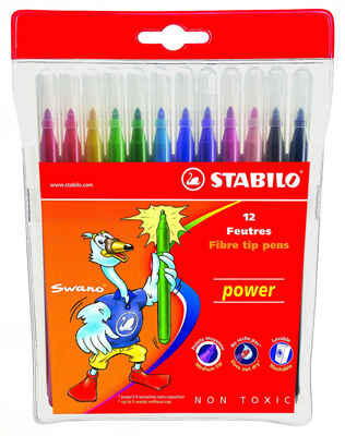 Набор фломастеров Stabilo Power, 12 цветов, производитель Stabilo (Стабило), ISBN 316-8-07028-012-2№ 1
