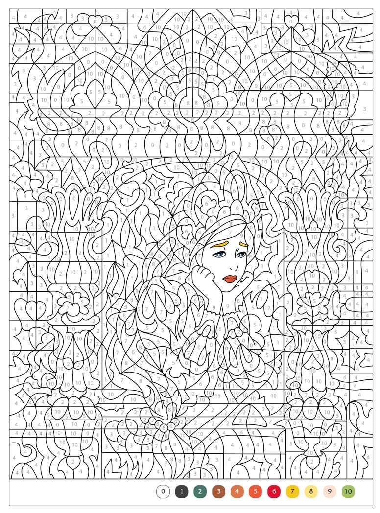 Принцессы (Цветовой код. Раскрась по номерам), раскраска, производитель МОЗАИКА kids , ISBN 978-5-43154-598-6, № 4