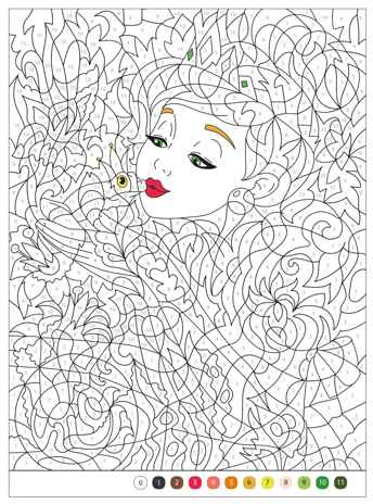 Принцессы (Цветовой код. Раскрась по номерам), раскраска, производитель МОЗАИКА kids , ISBN 978-5-43154-598-6№ 5