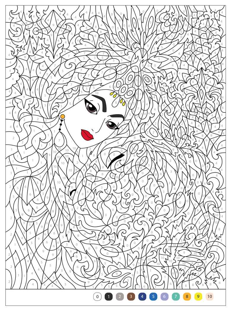 Принцессы (Цветовой код. Раскрась по номерам), раскраска, производитель МОЗАИКА kids , ISBN 978-5-43154-598-6, № 6