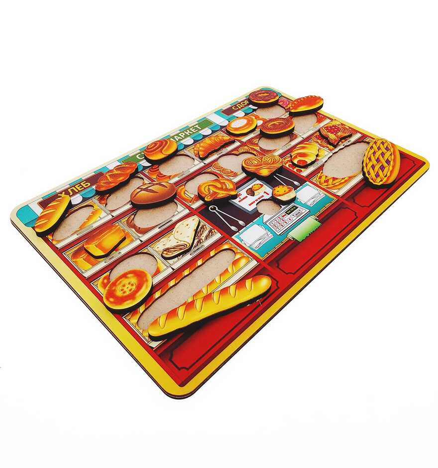 Рамка-вкладыш большая Супермаркет Хлеб и сдоба 19 деталей. арт. 8574, производитель ТД БЭМБИ, ISBN 462-0-06536-561-4, № 3