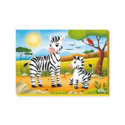 Мягкий пазл А5 "Зебры", производитель Я РАСТУ ТОЙЗ, ISBN 467-0-14980-820-9№ 2