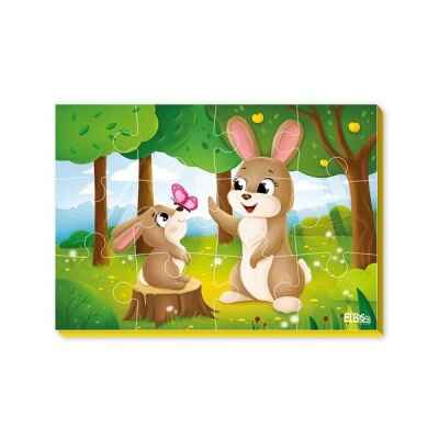 Мягкий пазл А5 "Зайчики", производитель Я РАСТУ ТОЙЗ, ISBN 467-0-14980-822-3№ 2