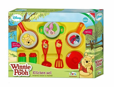 Кухонный набор посуды (металл) Winnie the pooh, производитель Faro (Фаро), ISBN 800-1-58305-314-0, № 1