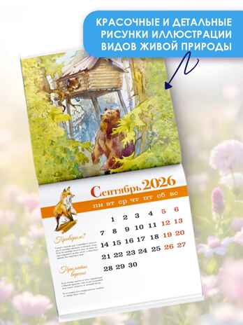 Познавательный календарь. Лесные тропинки. 2026, производитель АСТ , ISBN 978-5-17174-212-6№ 3