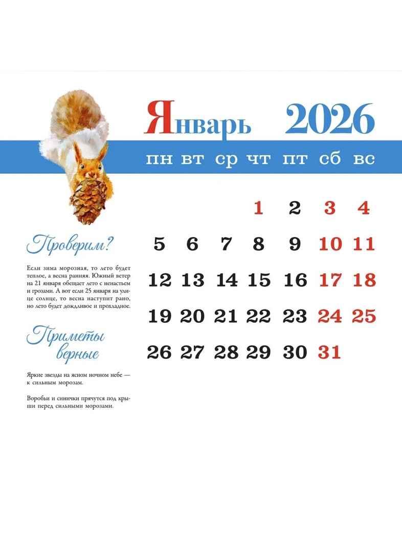 Познавательный календарь. Лесные тропинки. 2026, производитель АСТ , ISBN 978-5-17174-212-6, № 6