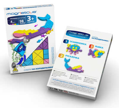 Magneticus Мозаика 3+ Русалочка, арт. MM-07BL, производитель Magneticus, ISBN 460-7-08196-040-5№ 2