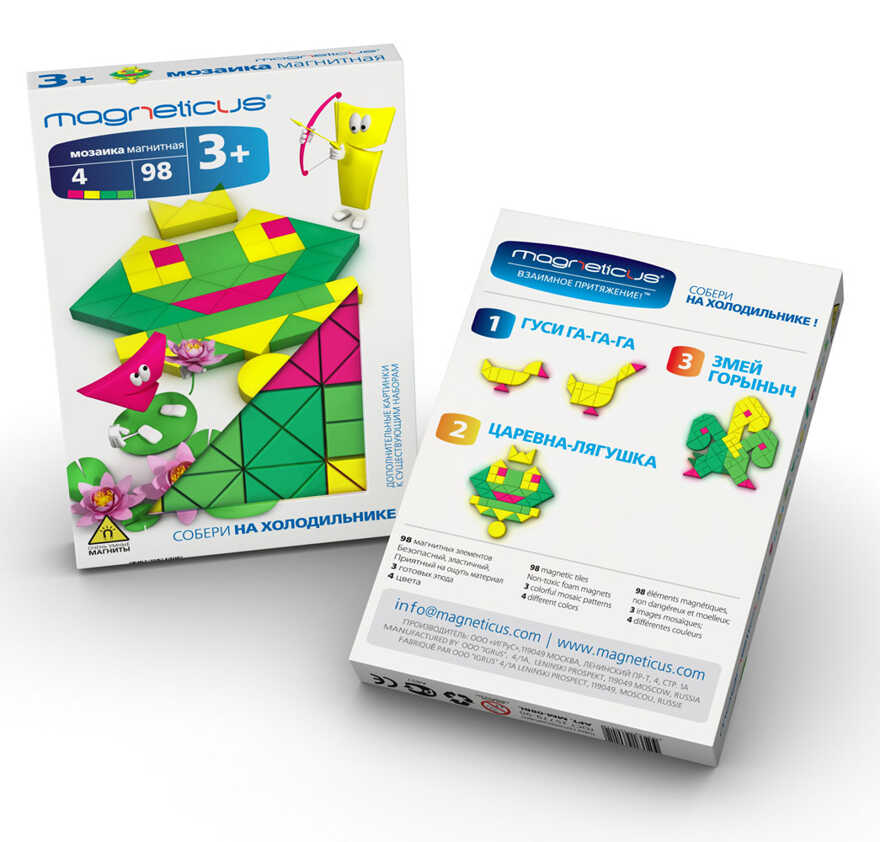 Magneticus Мозаика 3+ Русские народные сказки, арт. MM-08BL, производитель Magneticus, ISBN 460-7-08196-041-2, № 2