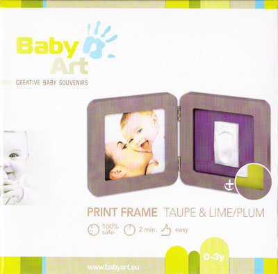 Baby Art. Рамочка двойная (серая) подложка фиолетовая/зеленая, производитель Dorel Juvenile, ISBN 322-0-66014-886-8№ 1