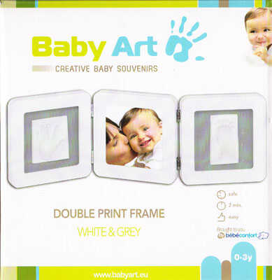 Baby Art. Рамочка тройная (белая), подложка серая, производитель Dorel Juvenile, ISBN 322-0-66014-887-5№ 1