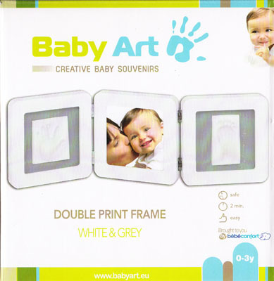 Baby Art. Рамочка тройная (белая), подложка серая, производитель Dorel Juvenile, ISBN 322-0-66014-887-5, № 1