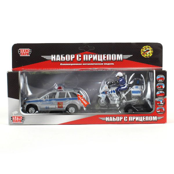 Набор Технопарк с Машиной и Мотоциклом свет+звук, производитель Симбат, ISBN 469-0-59002-205-4, № 1