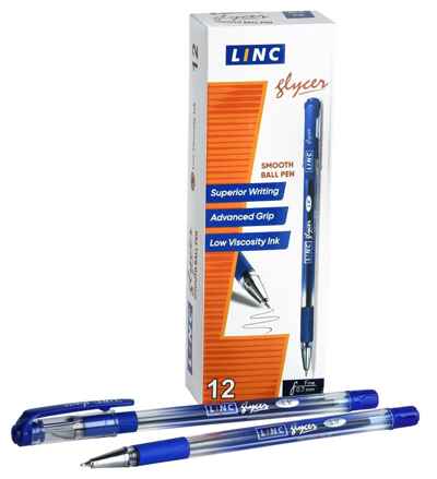 Ручка шариковая LINC Glycer 0,7 мм синяя резиновый грип, арт. 1300RF/blue, производитель Linc (Линк), ISBN 890-4-10683-483-0№ 4