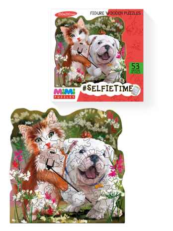 MIMI Puzzles Фигурный деревянный пазл #SELFIETIME арт. 8416, производитель ТД БЭМБИ, ISBN 462-0-06536-277-4№ 1