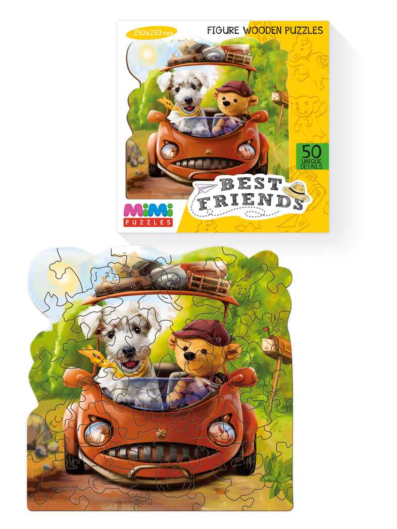 MIMI Puzzles Фигурный деревянный пазл BEST FRIENDS арт. 8418, производитель ТД БЭМБИ, ISBN 462-0-06536-278-1, № 1