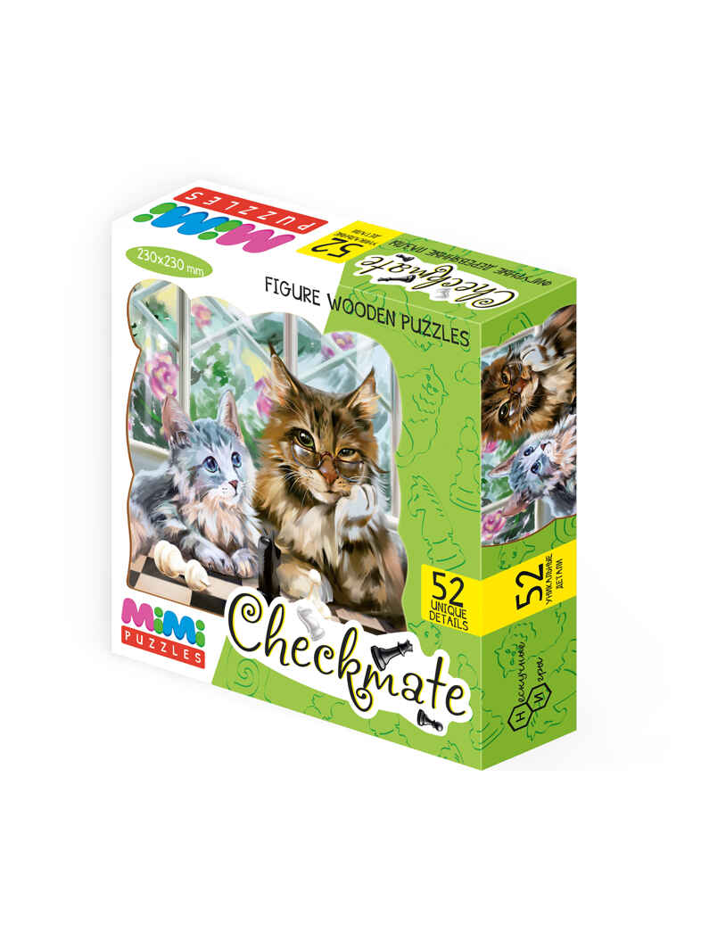 Фигурный деревянный пазл &quot;CHECKMATE&quot;, MIMI Puzzles, арт. 8420 /36, производитель ТД БЭМБИ, ISBN 462-0-06536-279-8, № 4