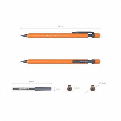 Карандаш механический Delta в наборе с 20 грифелями 0.5 мм, НВ , арт. 44427, производитель ErichKrause® (Эрих Краузе), ISBN 404-1-48544-427-5№ 4