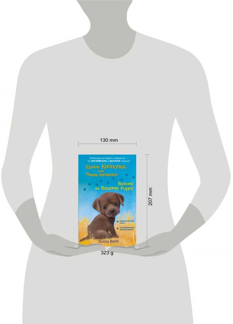 Щенок Кнопочка, или Умная малышка = Buttons the Runaway Puppy. Английский с Холли Вебб: билингва, производитель Эксмо , ISBN 978-5-04096-545-8, № 9