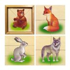 Лесные звери. Картинки разрезные, арт. Д-257, производитель RNToys (РНТойс), ISBN 260-0-00008-263-1, № 1