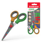 Ножницы Junior Decor, Color Bricks с принтом на лезвиях, 13 см., арт. 58346, производитель ErichKrause® (Эрих Краузе), ISBN 404-1-48558-346-2, № 1