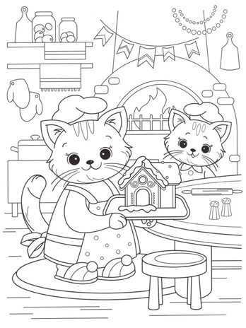 Котики и зимние истории: книжка-раскраска с наклейками., производитель Феникс ТД, ISBN 978-5-22246-317-8№ 3