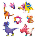 Пазл фигурный на подложке + Дополненная реальность. 45 деталей. Турбозавры, производитель ГЕОДОМ , ISBN 460-7-17745-993-6, № 2