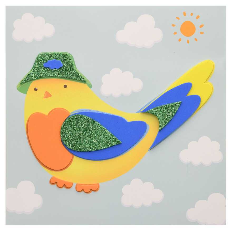 Аппликация мягкая ЭВА Каляка-Маляка ПТИЧКА 20х20 см, производитель ФАРМ, ISBN 460-2-72314-618-6, № 2