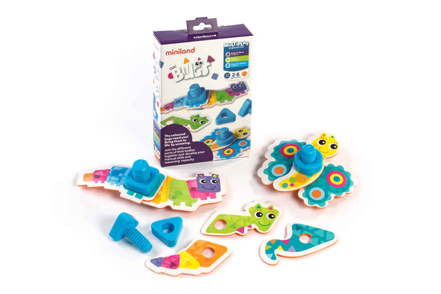 31720 КОНСТРУКТОР ГИБКИЕ ЖУКИ FLEXI BUGS, производитель Miniland (Минилэнд), ISBN 841-3-08231-720-1, № 1