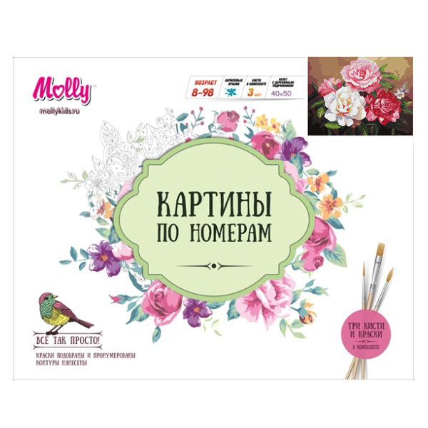 Картины по номерам Шебби шик 40х50, 26 красок (Molly), арт. G382, производитель СильверТойз, ISBN 692-0-14087-410-8, № 2