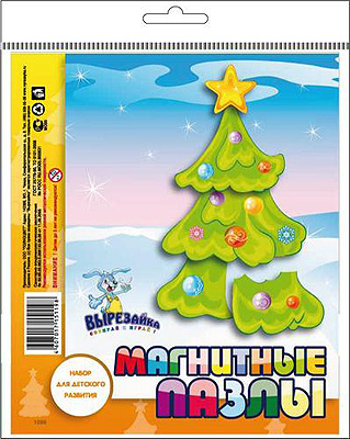 Магнитные пазлы ЕЛОЧКА, производитель Полноцвет, ISBN 460-7-01715-119-8, № 1
