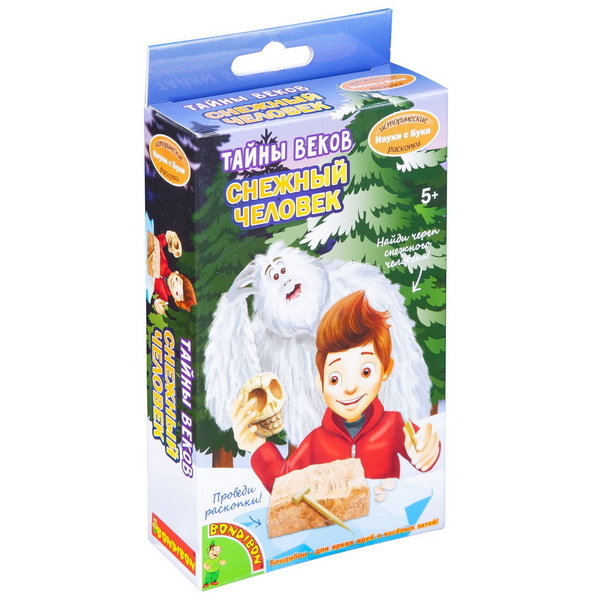 Набор для раскопок Тайны веков: Снежный человек Исторические раскопки Науки с Буки , арт. ВВ4784, производитель Bondibon (Бондибон), ISBN 489-5-13604-764-9, № 1