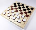 Шашки деревянные в деревянной коробке, арт. П-5, производитель Панюхин М.Н., ISBN 200-0-04738-001-9, № 1
