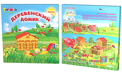 Детский конструктор &quot;Деревенский домик&quot;, производитель Тойс Лэнд, ISBN 464-0-00701-005-1, № 1