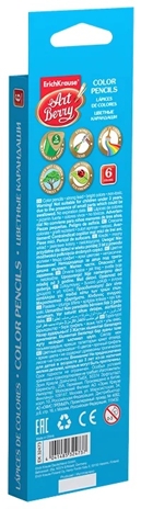 Цветные карандаши трехгранные ArtBerry® Jumbo 6 цветов  с точилкой, арт. 32473, производитель ErichKrause® (Эрих Краузе), ISBN 404-1-48532-473-7№ 6
