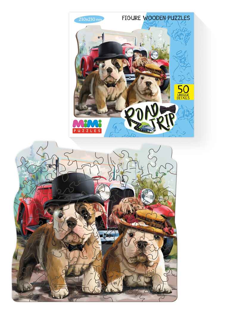 Фигурный деревянный пазл &quot;ROAD TRIP&quot; 50 дет., MIMI Puzzles, арт.8417 /36, производитель ТД БЭМБИ, ISBN 462-0-06536-281-1, № 1