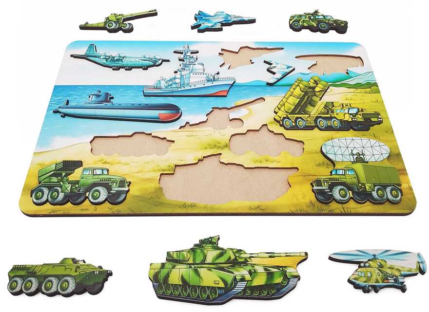 Рамка-вкладыш Военная техника 13 дет. арт.8535/35, производитель ТД БЭМБИ, ISBN 462-0-06536-472-3, № 2