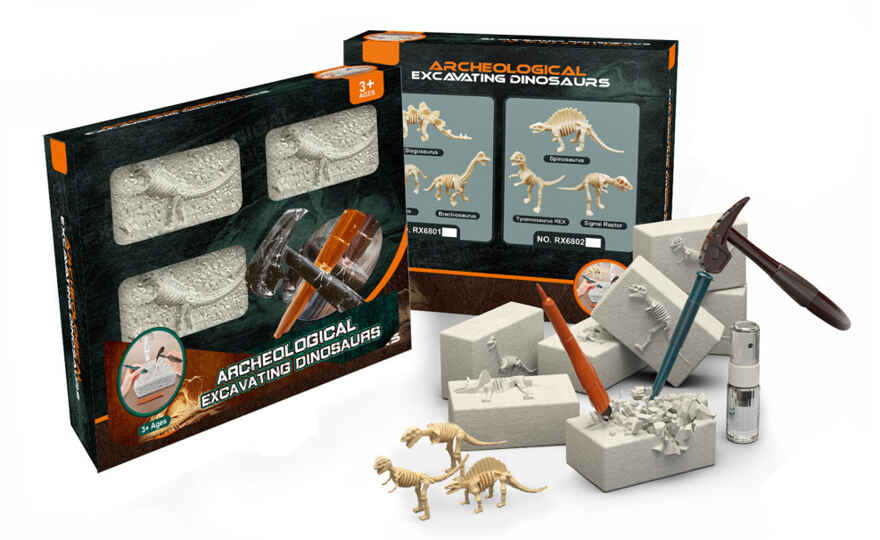 Набор игровой Раскопки динозавров 3 в 1, арт. RX6802, производитель Maya Toys, ISBN 481-2-50119-640-5, № 1